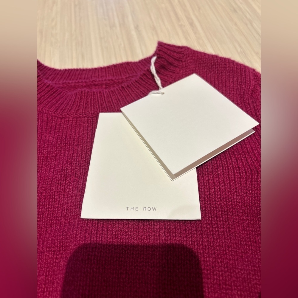 The Row Dewey Girls Sweater Cashmere 4 years old 4YO purple magenta Crewneck - Picture 7 of 13